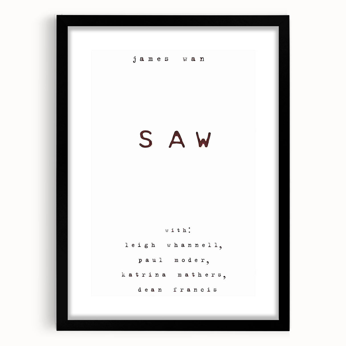 2000s Vintage Movie Posters – Saw Classic Horror Film Art