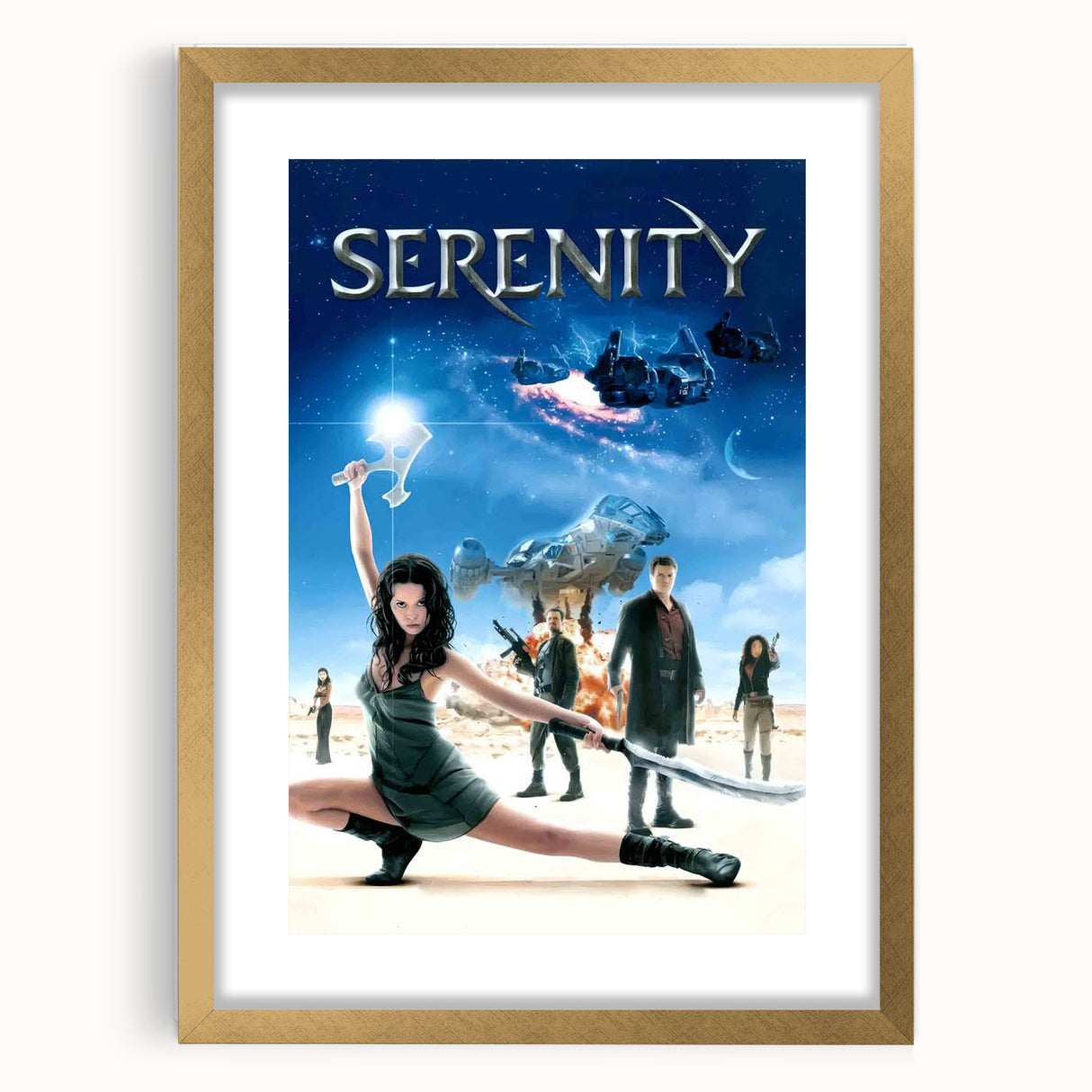 2000s Vintage Movie Posters - Serenity Sci-Fi Action Wall Art