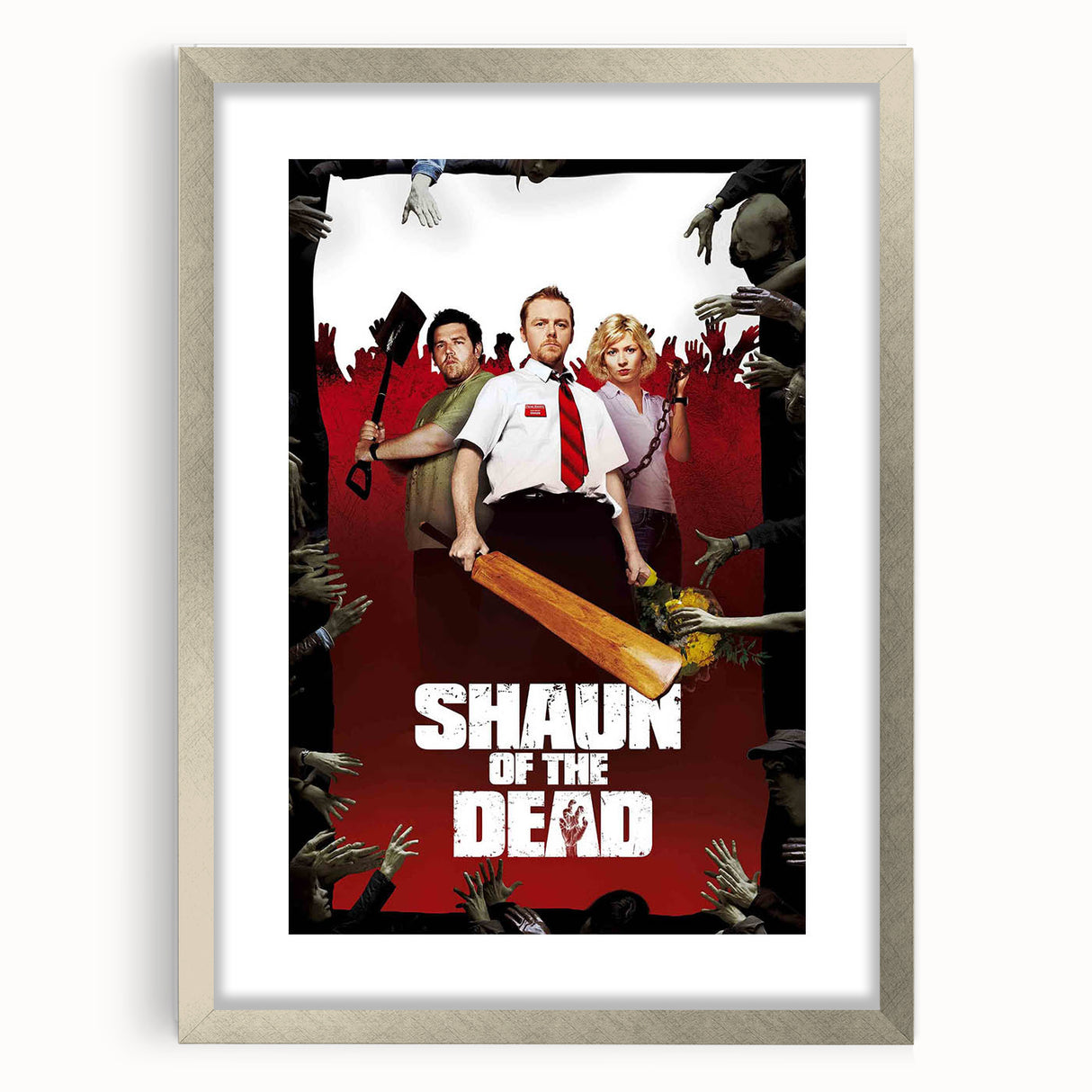 2000s Vintage Movie Posters - Shaun of the Dead Horror Comedy Art