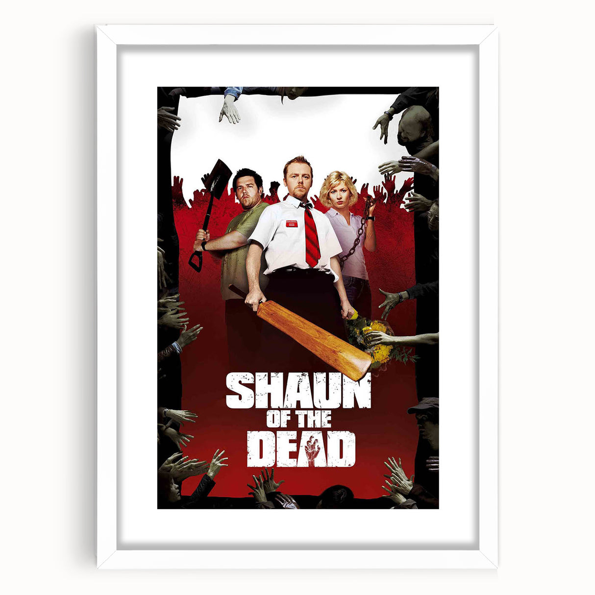 2000s Vintage Movie Posters - Shaun of the Dead Horror Comedy Art