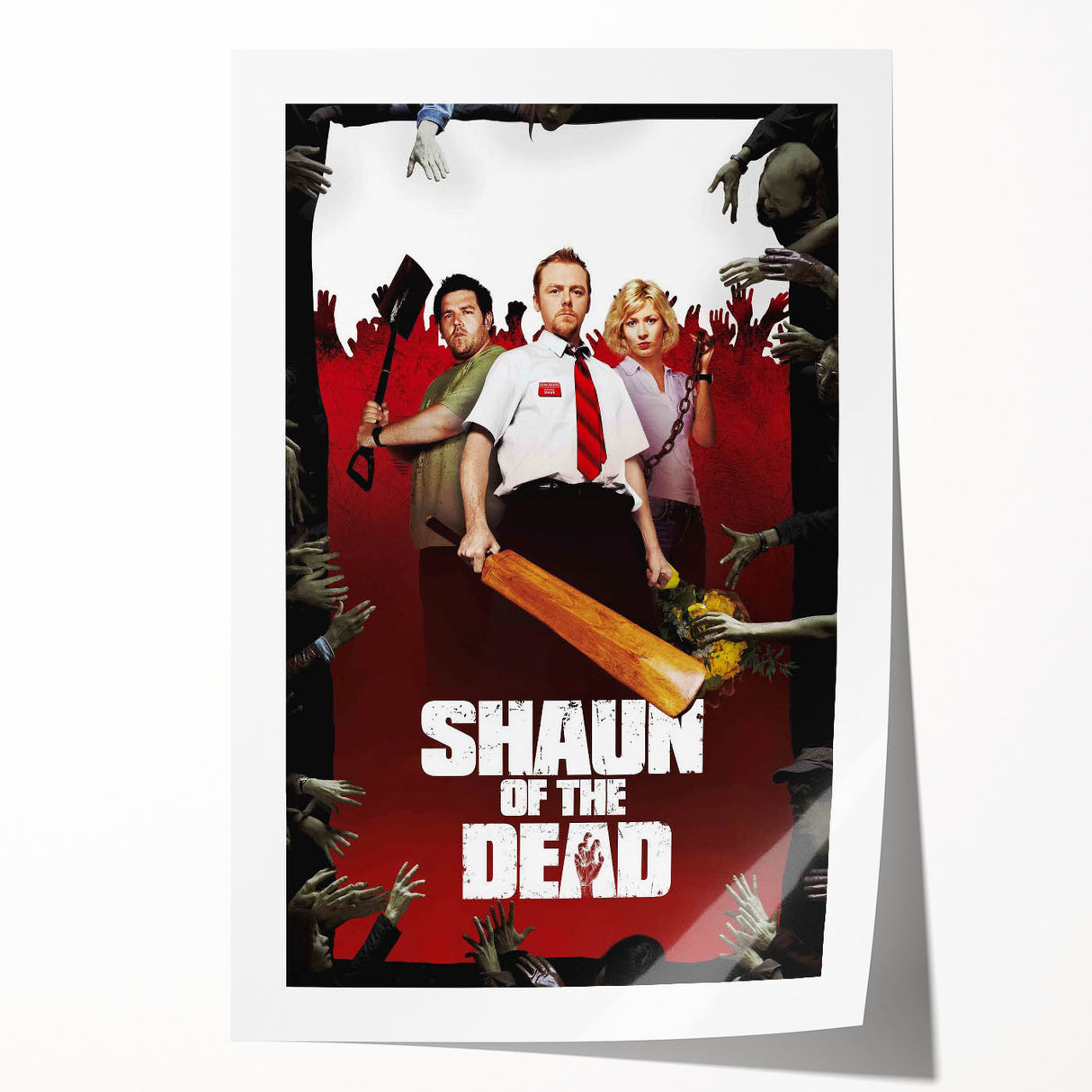 2000s Vintage Movie Posters - Shaun of the Dead Horror Comedy Art