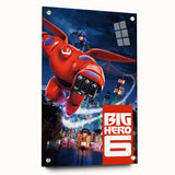 2010s Movie Poster Art - Big Hero 6 Retro Vintage Film Print