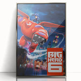 2010s Movie Poster Art - Big Hero 6 Retro Vintage Film Print