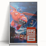 2010s Movie Poster Art - Big Hero 6 Retro Vintage Film Print