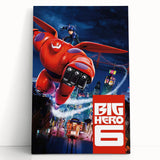 2010s Movie Poster Art - Big Hero 6 Retro Vintage Film Print
