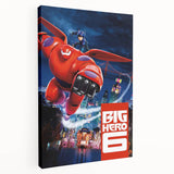 2010s Movie Poster Art - Big Hero 6 Retro Vintage Film Print