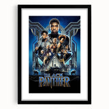 2010s Movie Poster Art - Black Panther Retro Vintage Film Print