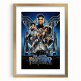 2010s Movie Poster Art - Black Panther Retro Vintage Film Print