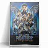 2010s Movie Poster Art - Black Panther Retro Vintage Film Print
