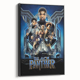 2010s Movie Poster Art - Black Panther Retro Vintage Film Print