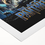 2010s Movie Poster Art - Black Panther Retro Vintage Film Print