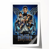 2010s Movie Poster Art - Black Panther Retro Vintage Film Print
