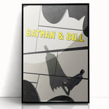 2010s Movie Poster Art – Vintage Batman & Bill Retro Cinema Print