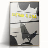2010s Movie Poster Art – Vintage Batman & Bill Retro Cinema Print