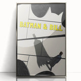2010s Movie Poster Art – Vintage Batman & Bill Retro Cinema Print