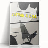 2010s Movie Poster Art – Vintage Batman & Bill Retro Cinema Print