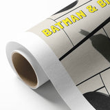 2010s Movie Poster Art – Vintage Batman & Bill Retro Cinema Print