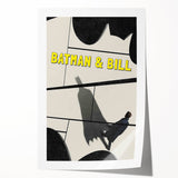 2010s Movie Poster Art – Vintage Batman & Bill Retro Cinema Print