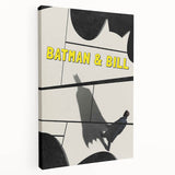 2010s Movie Poster Art – Vintage Batman & Bill Retro Cinema Print