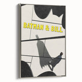2010s Movie Poster Art – Vintage Batman & Bill Retro Cinema Print