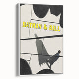 2010s Movie Poster Art – Vintage Batman & Bill Retro Cinema Print