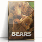 2010s Movie Poster Art – Vintage Bears Documentary Retro Wall Print