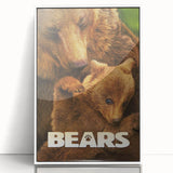 2010s Movie Poster Art – Vintage Bears Documentary Retro Wall Print