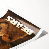 2010s Movie Poster Art – Vintage Bears Documentary Retro Wall Print