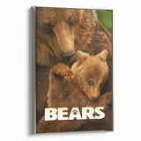 2010s Movie Poster Art – Vintage Bears Documentary Retro Wall Print