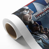 Classic 2010s Movie Poster Art – Vintage Captain America Print