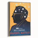 2010s Movie Poster Art – Vintage Becoming Warren Buffett Wall Print