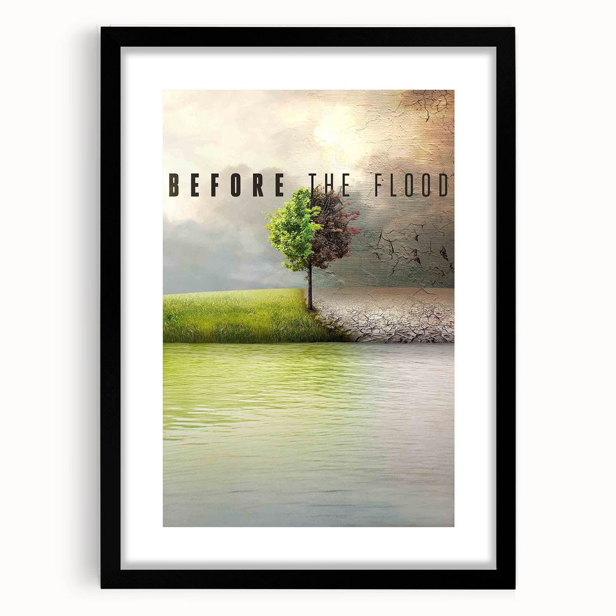 2010s Movie Poster Art – Vintage Before the Flood Climate Print