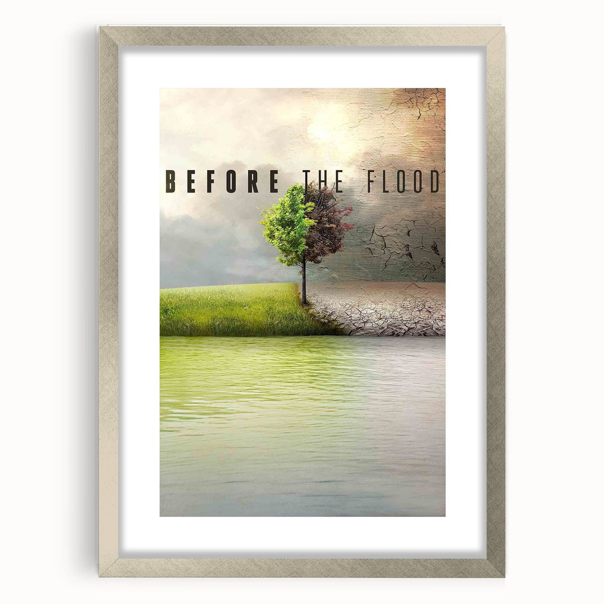 2010s Movie Poster Art – Vintage Before the Flood Climate Print