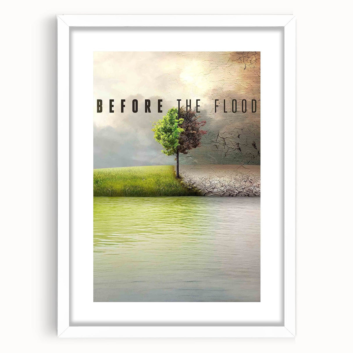 2010s Movie Poster Art – Vintage Before the Flood Climate Print