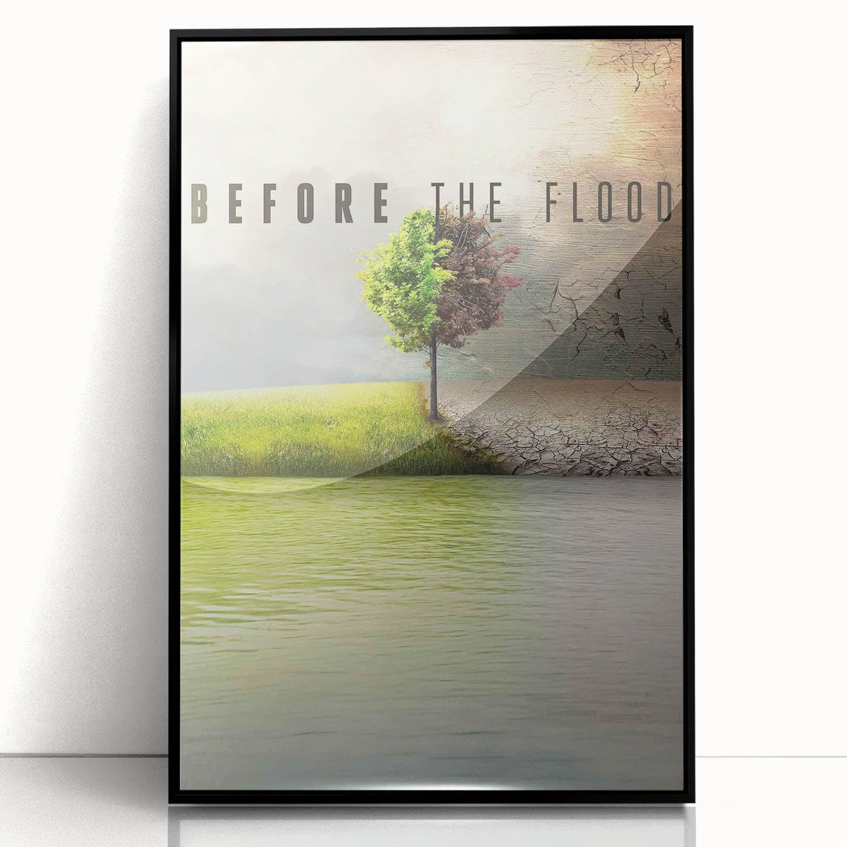 2010s Movie Poster Art – Vintage Before the Flood Climate Print