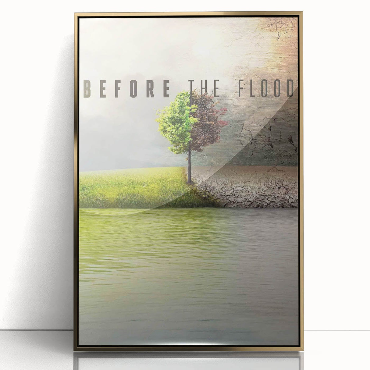 2010s Movie Poster Art – Vintage Before the Flood Climate Print