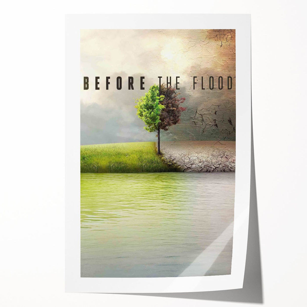 2010s Movie Poster Art – Vintage Before the Flood Climate Print