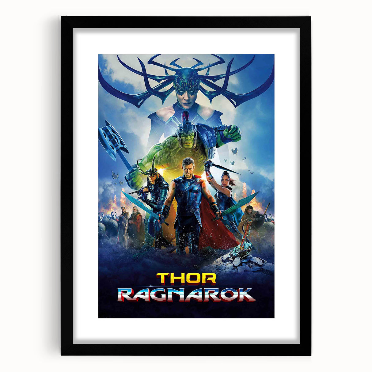 2010s Movie Poster Art - Thor: Ragnarok Vintage Movie Poster Print
