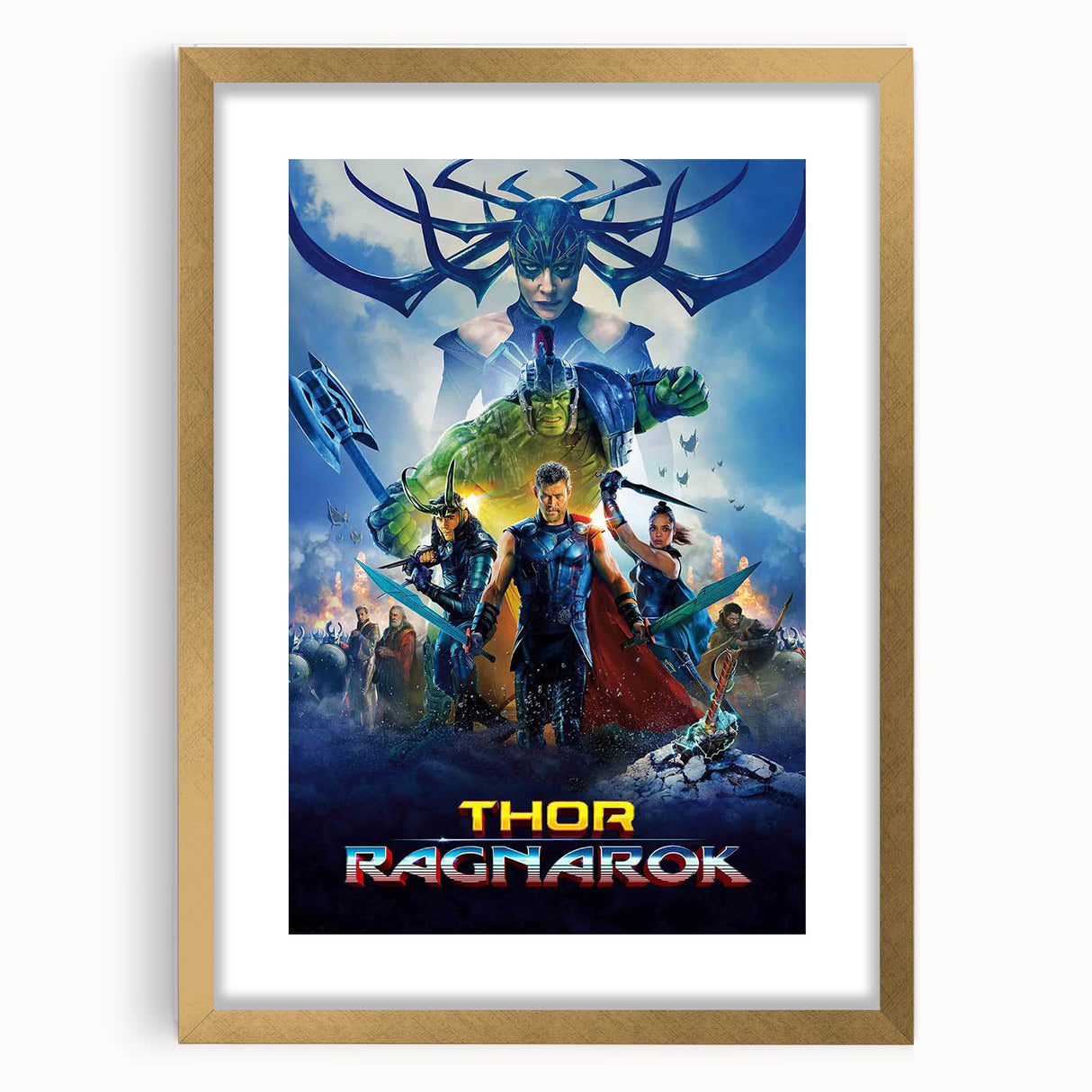 2010s Movie Poster Art - Thor: Ragnarok Vintage Movie Poster Print