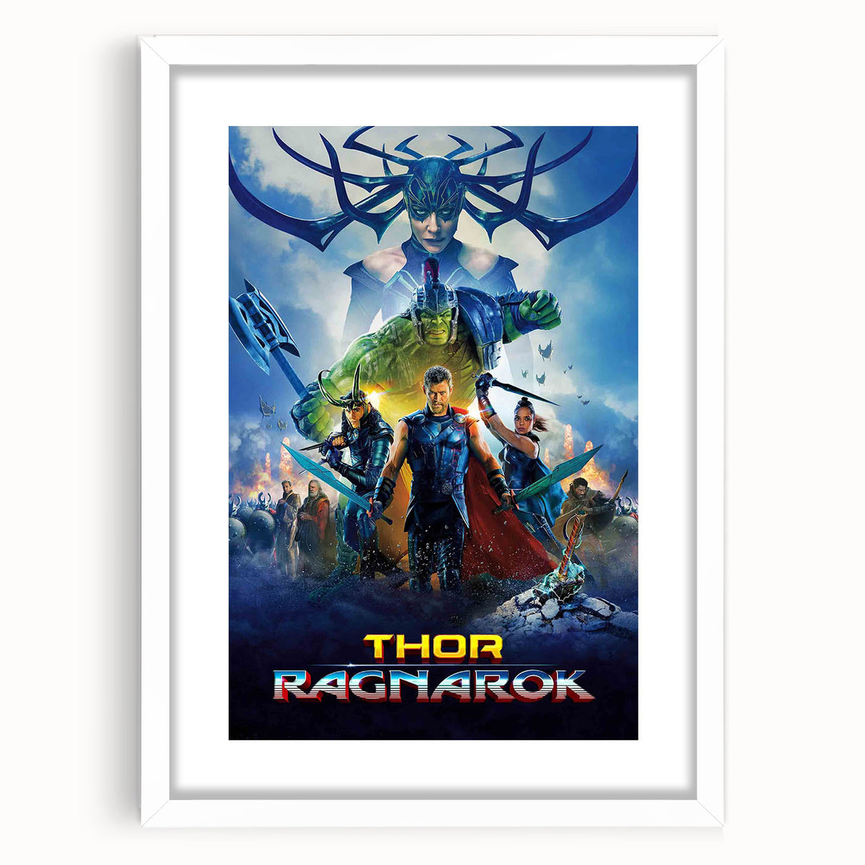 2010s Movie Poster Art - Thor: Ragnarok Vintage Movie Poster Print