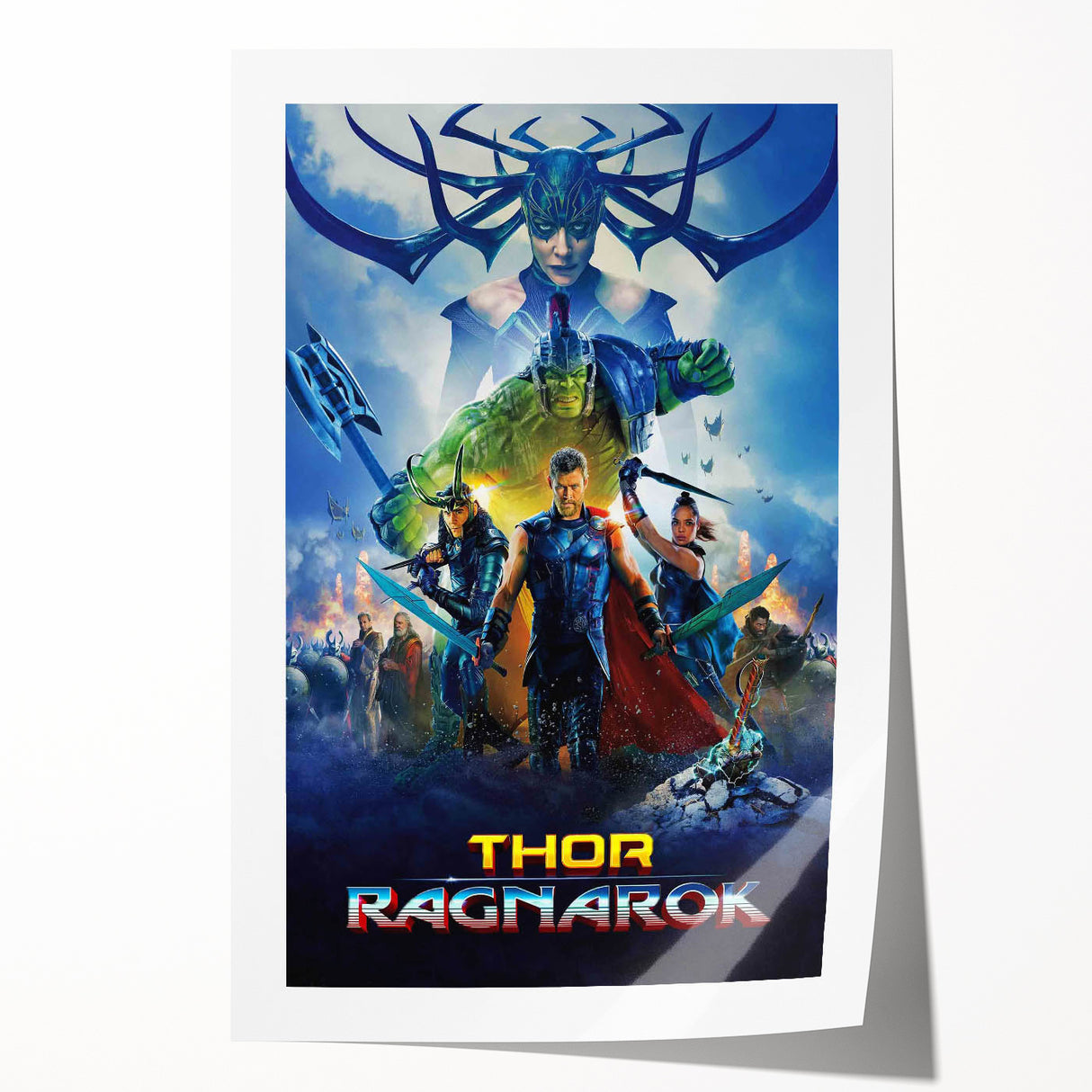 2010s Movie Poster Art - Thor: Ragnarok Vintage Movie Poster Print