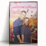 2020s Vintage Movie Poster - A Valentine's Match Retro Film Art