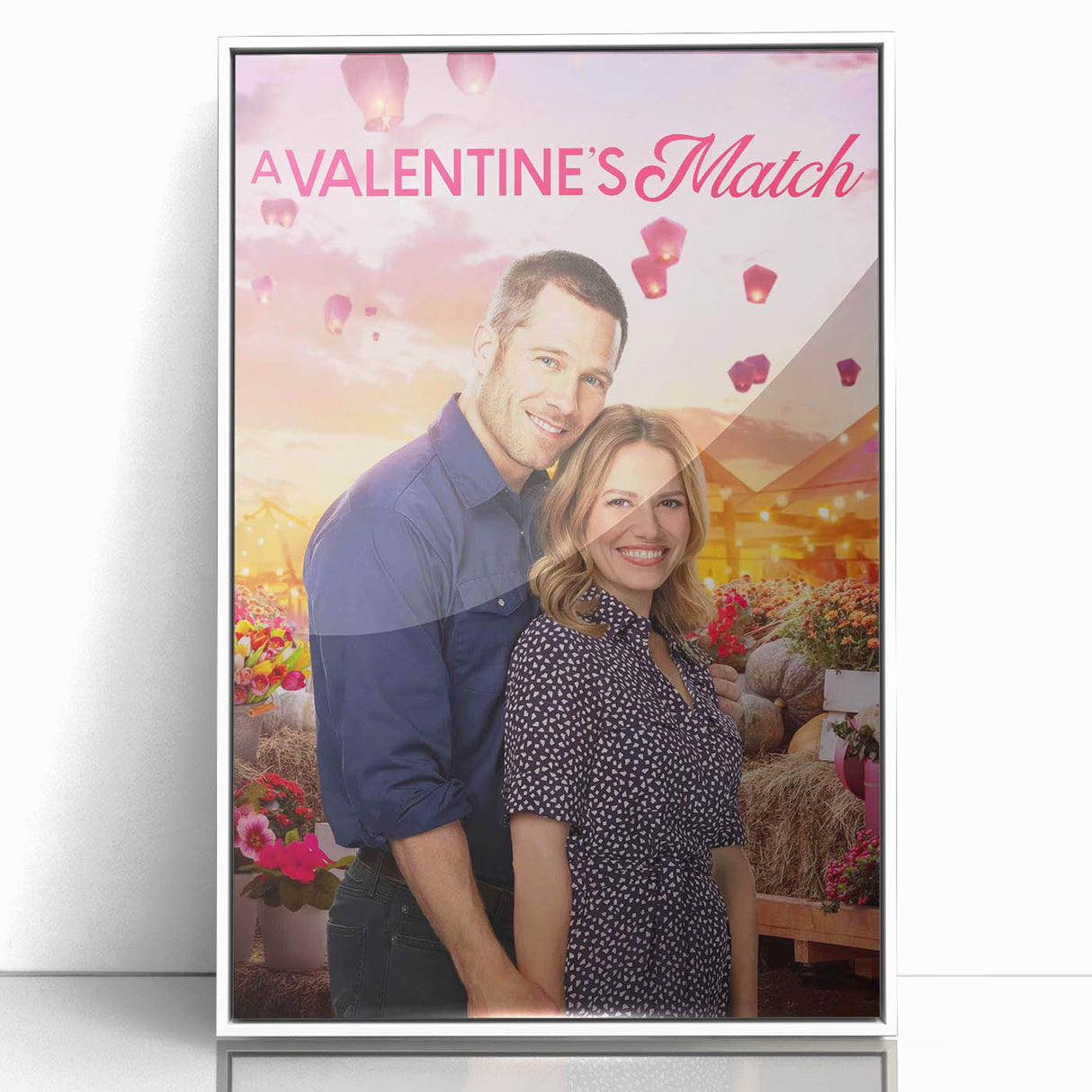 2020s Vintage Movie Poster - A Valentine's Match Retro Film Art