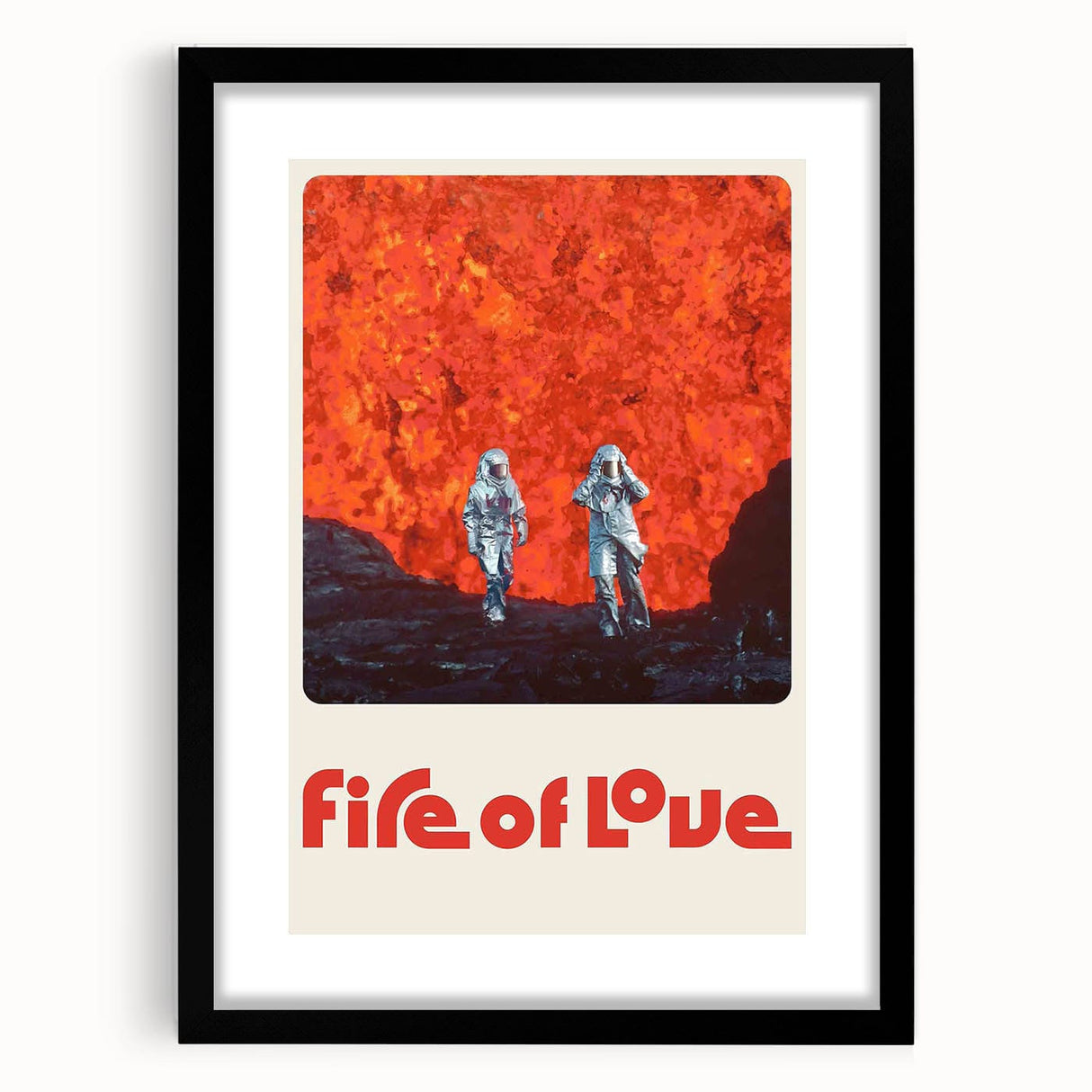Fire of Love 2020s Vintage Movie Poster Retro Documentary Art