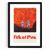 Fire of Love 2020s Vintage Movie Poster Retro Documentary Art