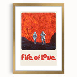 Fire of Love 2020s Vintage Movie Poster Retro Documentary Art