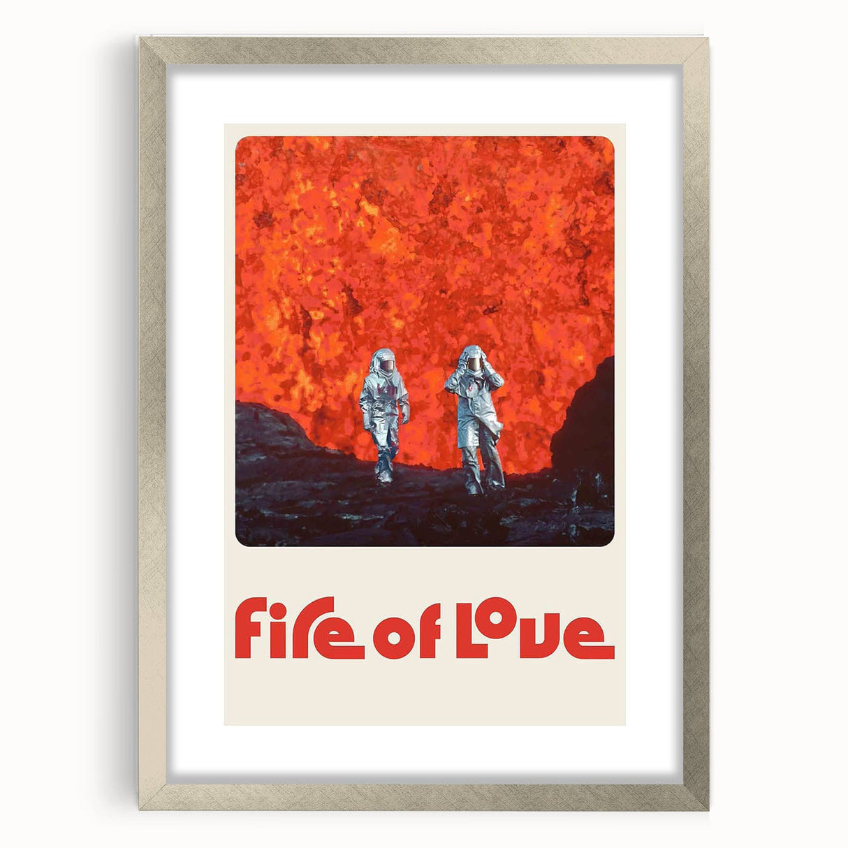 Fire of Love 2020s Vintage Movie Poster Retro Documentary Art