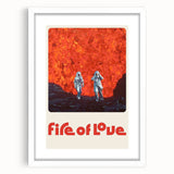 Fire of Love 2020s Vintage Movie Poster Retro Documentary Art