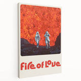 Fire of Love 2020s Vintage Movie Poster Retro Documentary Art