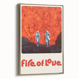 Fire of Love 2020s Vintage Movie Poster Retro Documentary Art